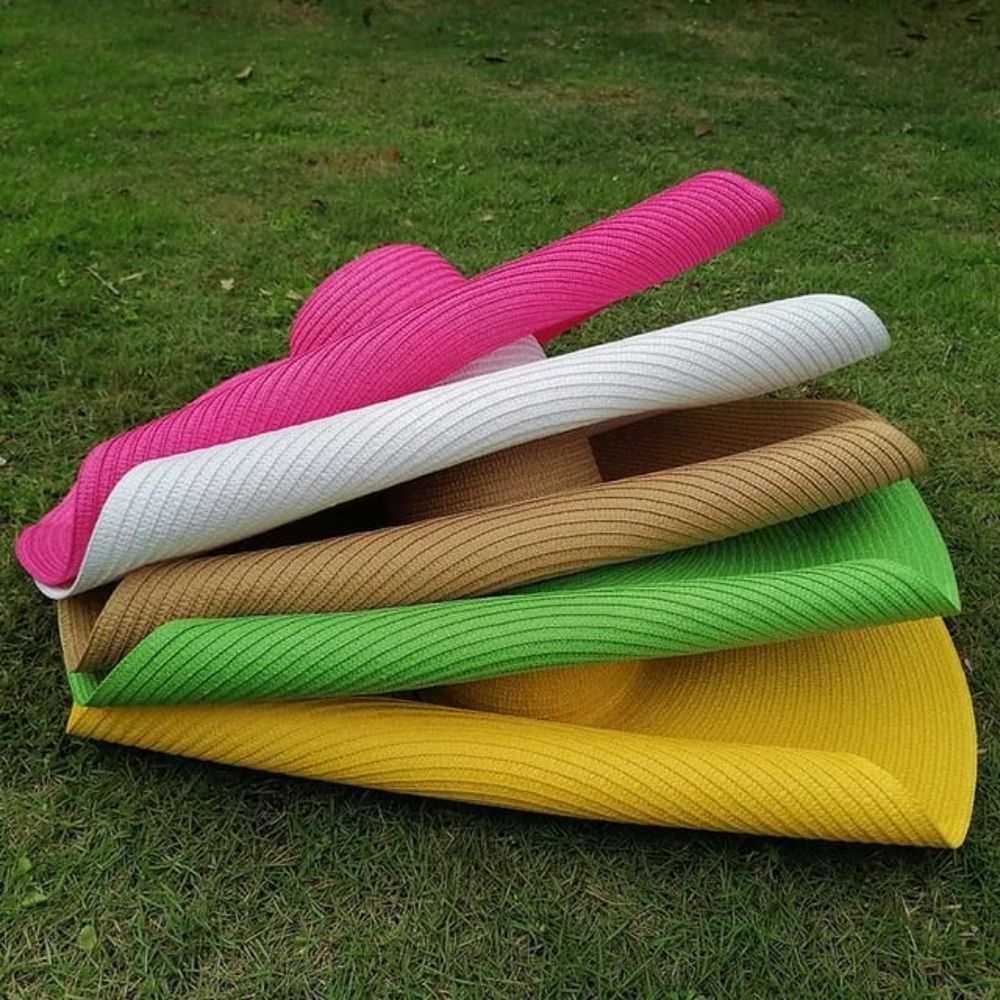 Oversize floppy Straw Hat in 8 colors - Picture 3 of 11
